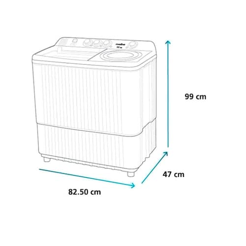 Lavadora Semiautomática Doble Tina Mabe Lmdx6123pbab0 16kg