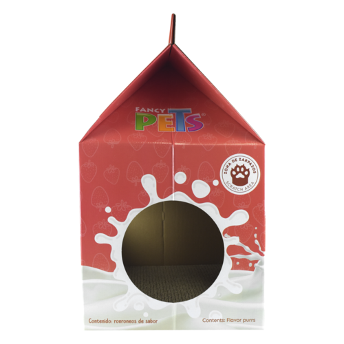CASA DE CARTON CON RASCADOR P/GATO FRESAS