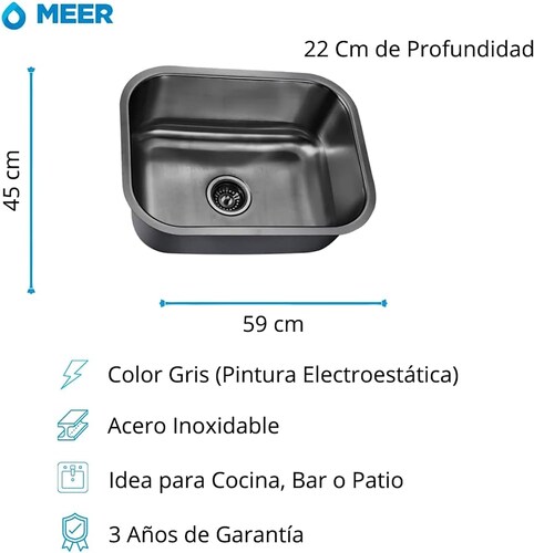 CNX Tarja Sencilla Para Submontar Incluye Kit de Instalación Completa