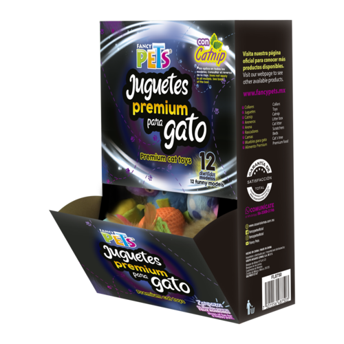 CAJA DE JUGUETES PREMIUM P/GATO - 36 PZAS