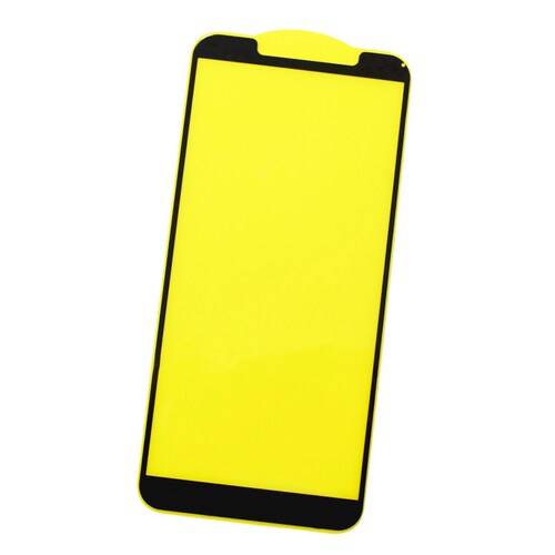3x Mica Cristal 9D Protector de Pantalla para Motorola MOTO E6 PLAY con Marco Color Negro