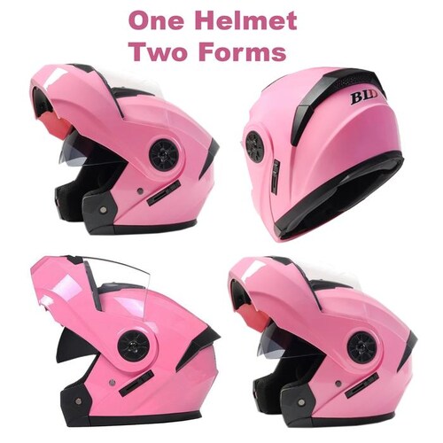 Yelmo Moto Ciudad MXBDL-003-5 1Pza Rosa DOT Talla L Abatible Casco Motociclista BLDShinePink