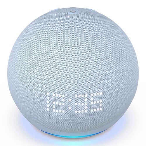 Alexa Amazon C4E8S3 Echo Dot 5TA Genración  con Reloj Blanca   