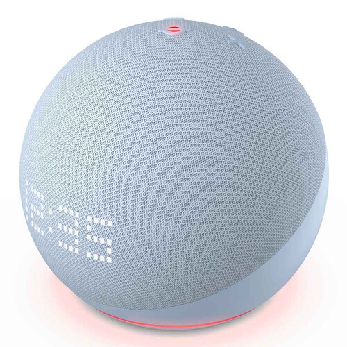 Alexa Amazon C4E8S3 Echo Dot 5TA Genración  con Reloj Blanca   