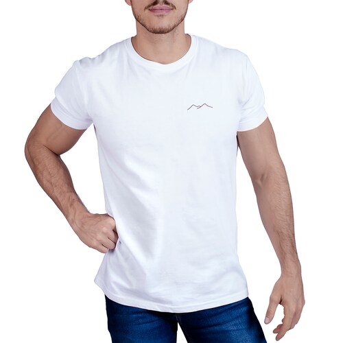 Playera Blanca KON TIKI para Hombre Outdoor, Aventura y Ciudad Manga Corta Urb-WH