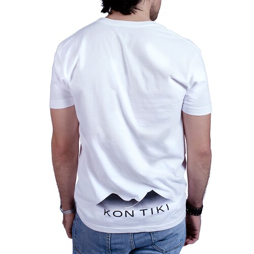 Playera Blanca KON TIKI para Hombre Outdoor, Aventura y Ciudad Manga Corta Urb-WH