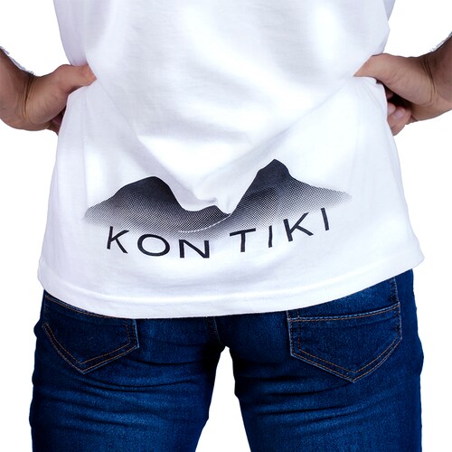 Playera Blanca KON TIKI para Hombre Outdoor, Aventura y Ciudad Manga Corta Urb-WH