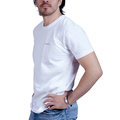 Playera Blanca KON TIKI para Hombre Outdoor, Aventura y Ciudad Manga Corta Urb-WH