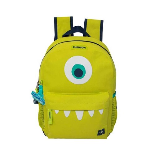 Mochila escolar backpack color verde para niño de la película Monster Inc, mod. 1097284
