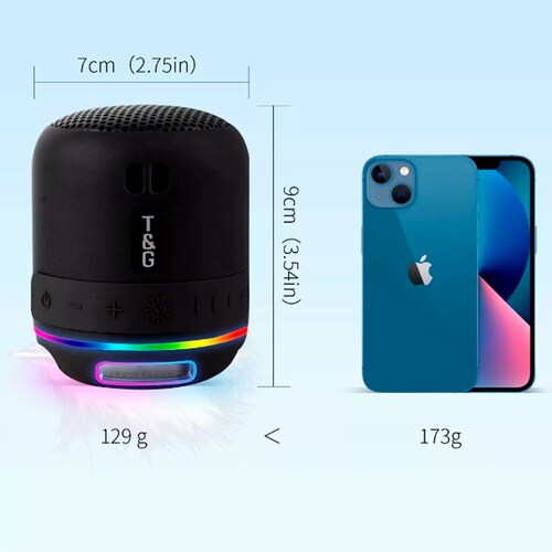 Bocina Portátil Con Bluetooth Mini Bocina Radio Y Luz Led