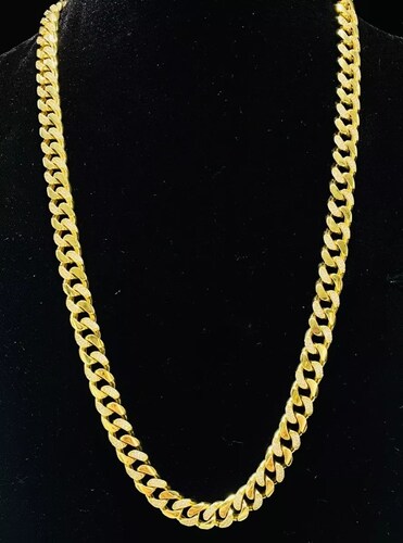 Hermosa Cadena Barbada En Oro De 10 Kilates + Regalo