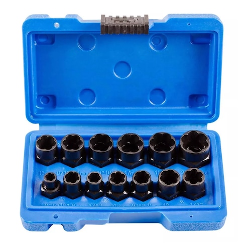Set 13 Dados Extractor Removedor D Tornillo Birlos C/estuche