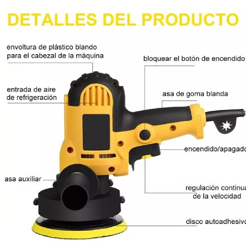 Juego Pulidora Eléctrica Para Coche 700w 110v 14 Piezas