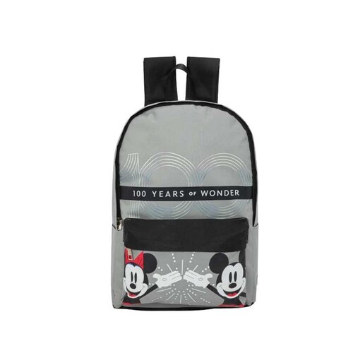 Mochila backpack color gris para mujer de Disney, con Mickey y