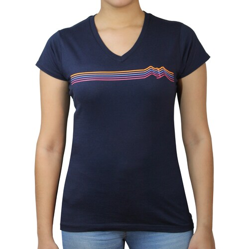 Playera Azul KON TIKI para Mujer, Outdoor, Aventura y Casual Manga Corta Peñamille-NVY