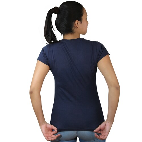 Playera Azul KON TIKI para Mujer, Outdoor, Aventura y Casual Manga Corta Peñamille-NVY