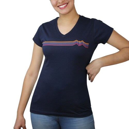 Playera Azul KON TIKI para Mujer, Outdoor, Aventura y Casual Manga Corta Peñamille-NVY