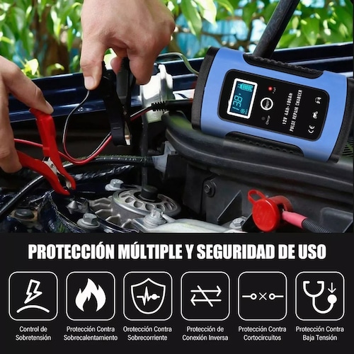 Cargador Inteligente Para Batería De Coche De Moto 12v 5a
