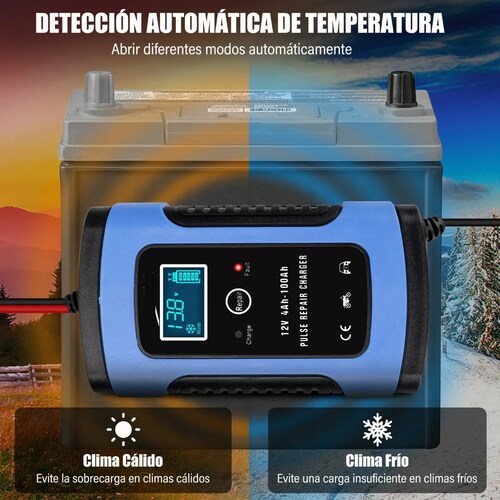 Cargador Inteligente Para Batería De Coche De Moto 12v 5a
