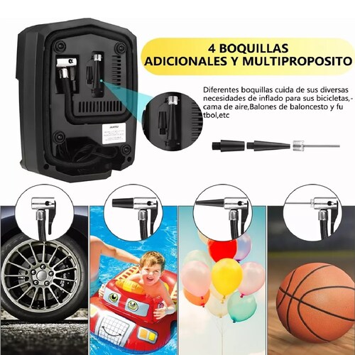 Compresor De Aire Inflador Llantas Bomba Portátil 12v 150psi