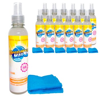 Limpiador De Pantallas 250ml Hiperlimpio max q impiador de Pantallas  Hiperlimpio Max Q con Aroma Citricos de 250ml