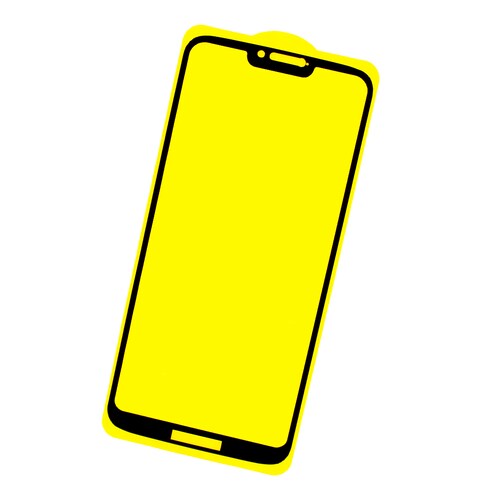 3x Mica Cristal 9D Protector de Pantalla para Motorola MOTO G7 POWER con Marco Color Negro