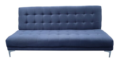 Sofá Cama Reclinable Matrimonial Verso Azul Marino Futon 3 Posiciones Lino, El Bazar Store .