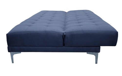Sofá Cama Reclinable Matrimonial Verso Azul Marino Futon 3 Posiciones Lino, El Bazar Store .