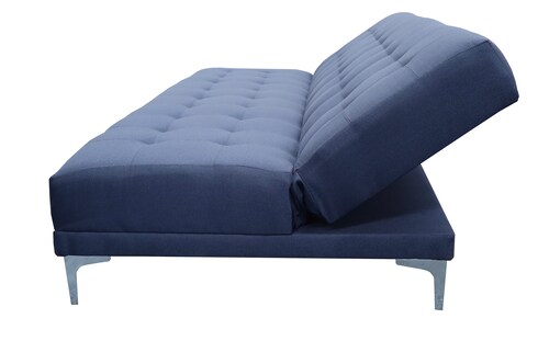 Sofá Cama Reclinable Matrimonial Verso Azul Marino Futon 3 Posiciones Lino, El Bazar Store .