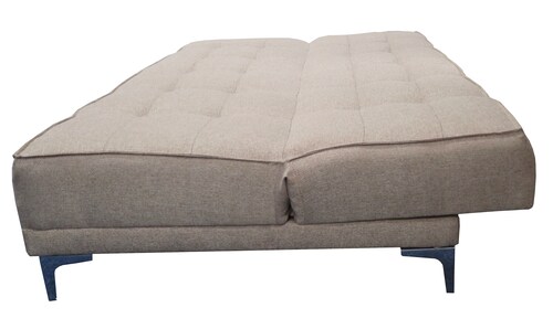 Sofa Cama Zeus Beige 3 posiciones Lino nacinoal El Bazar Store Moderno Abotonado.