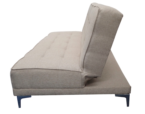Sofa Cama Zeus Beige 3 posiciones Lino nacinoal El Bazar Store Moderno Abotonado.