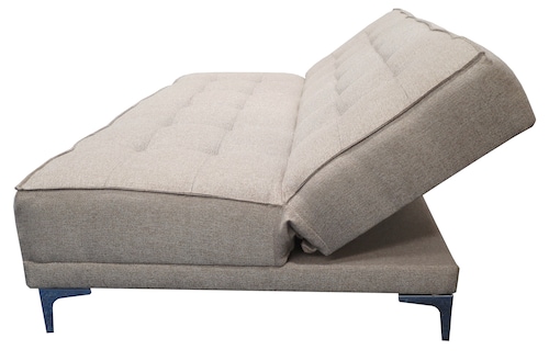 Sofa Cama Zeus Beige 3 posiciones Lino nacinoal El Bazar Store Moderno Abotonado.