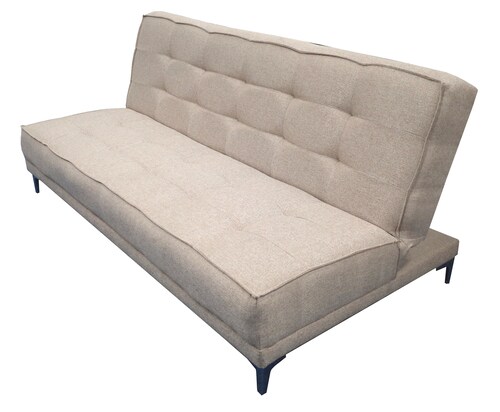 Sofa Cama Zeus Beige 3 posiciones Lino nacinoal El Bazar Store Moderno Abotonado.