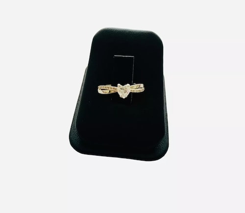 Anillo Entrelazado Oro Blanco 10 Kilates Zirconias+ Obsequio
