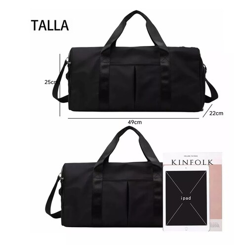 Maleta Deportiva Bolsa Gym Viaje Mochila Fitness Bag Negro