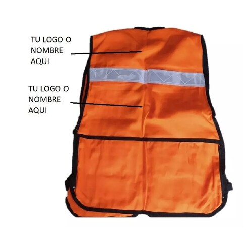 Chaleco Brigadista Reflejante Seguridad Industrial Naranja