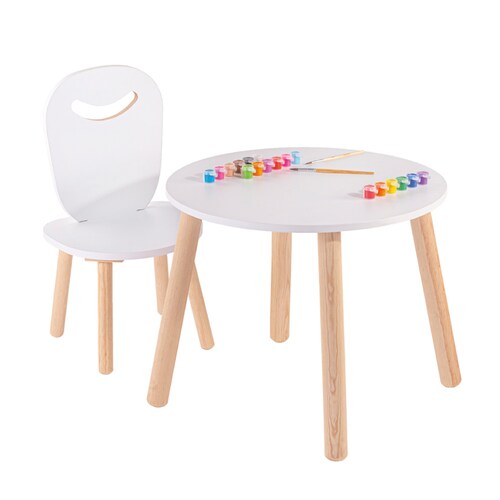 Mesa para colorear con silla color blanco - Niñas y Niños