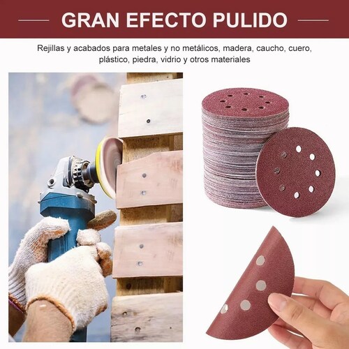 Kit 100 Discos De Lijas Orbital De 5 Pulgadas 80-3000 (10tamaños)