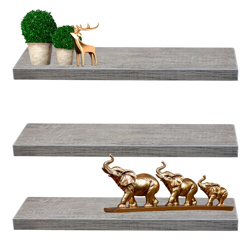 Set 3 Repisas Flotantes Hogare de Melamina Modernas 50 X 15 Color Rustik Wood