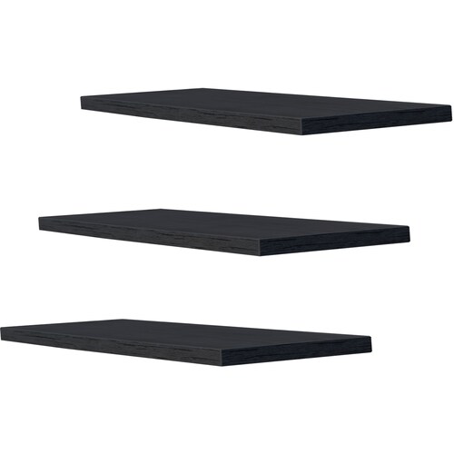 Set 3 Repisas Flotantes Hogare de Melamina Modernas 50 X 15 Color Negro