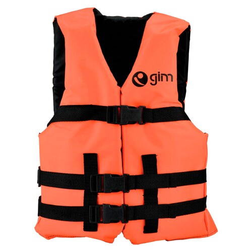 Chaleco Salvavidas Tipo III Resistente Al Sol y Al Agua De Mar para Niños y Adultos con Hebillas De Plasticos De Alto Impacto Flotadores Unisex Nylon 100% Color naranja, Talla 42-44, Soporta 110 kg
