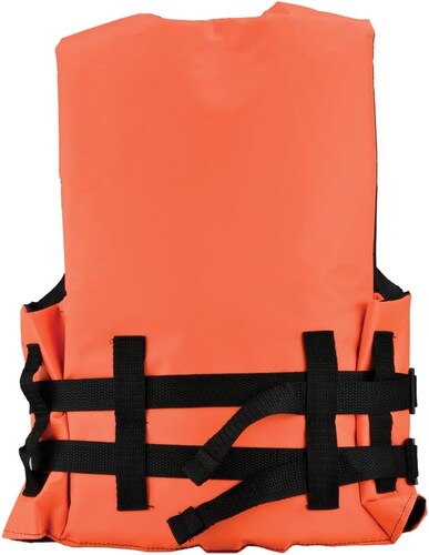 Chaleco Salvavidas Tipo III Resistente Al Sol y Al Agua De Mar para Niños y Adultos con Hebillas De Plasticos De Alto Impacto Flotadores Unisex Nylon 100% Color naranja, Talla 42-44, Soporta 110 kg