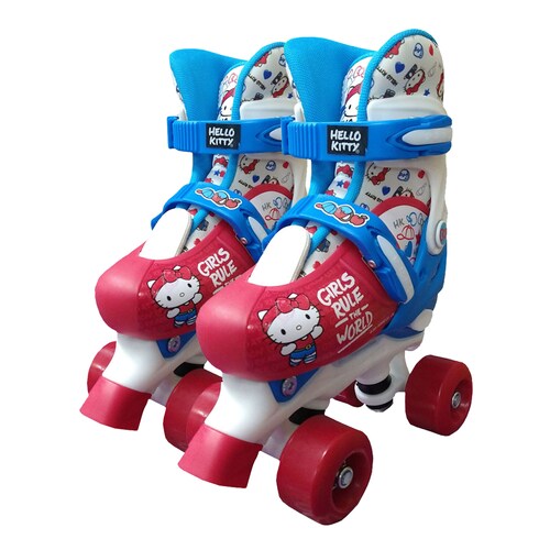 PATINES 4 RUEDAS TALLA AJUSTABLE NIÑO NIÑA LUZ LED + REGALO 1 PZA.