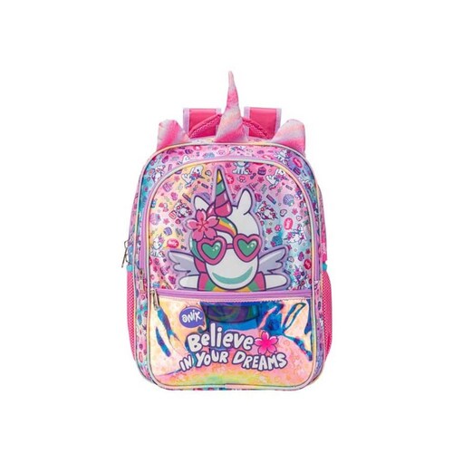 Mochila escolar infantil de Magia El Unicornio de Onix, con orejas y cuerno, multicolor, mod. 1098746