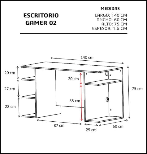 Escritorio Gamer, mesa para computador gamer 