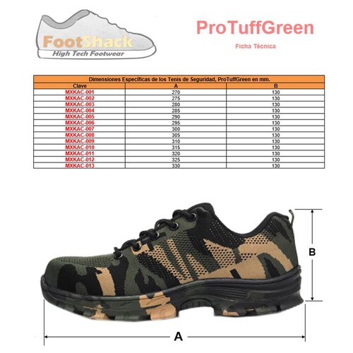 Zapatos de Trabajo Resistentes MXKAC-010 Talla 11US, 27.5MX, 45EUR, Verde/Negro, Plantilla Kevlar, Suela EVA, Punta de Acero, Agujetas, Ligero, Transpirable.