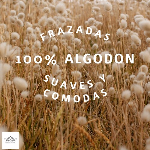 Frazada/ Manta 100% Algodón Rayada Rojo y Blanco - Manor Ridge