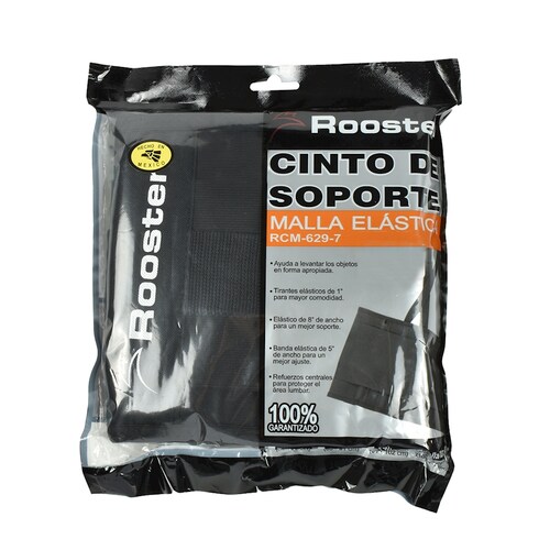 Faja de soporte lumbar Rooster talla M.