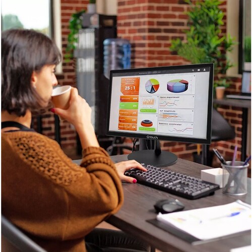 Monitor QTouch QT-2200 LED 22" HD HDMI Negro.