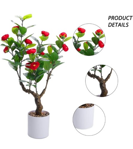Planta para decoración artificial interiores sala oficina con maceta 